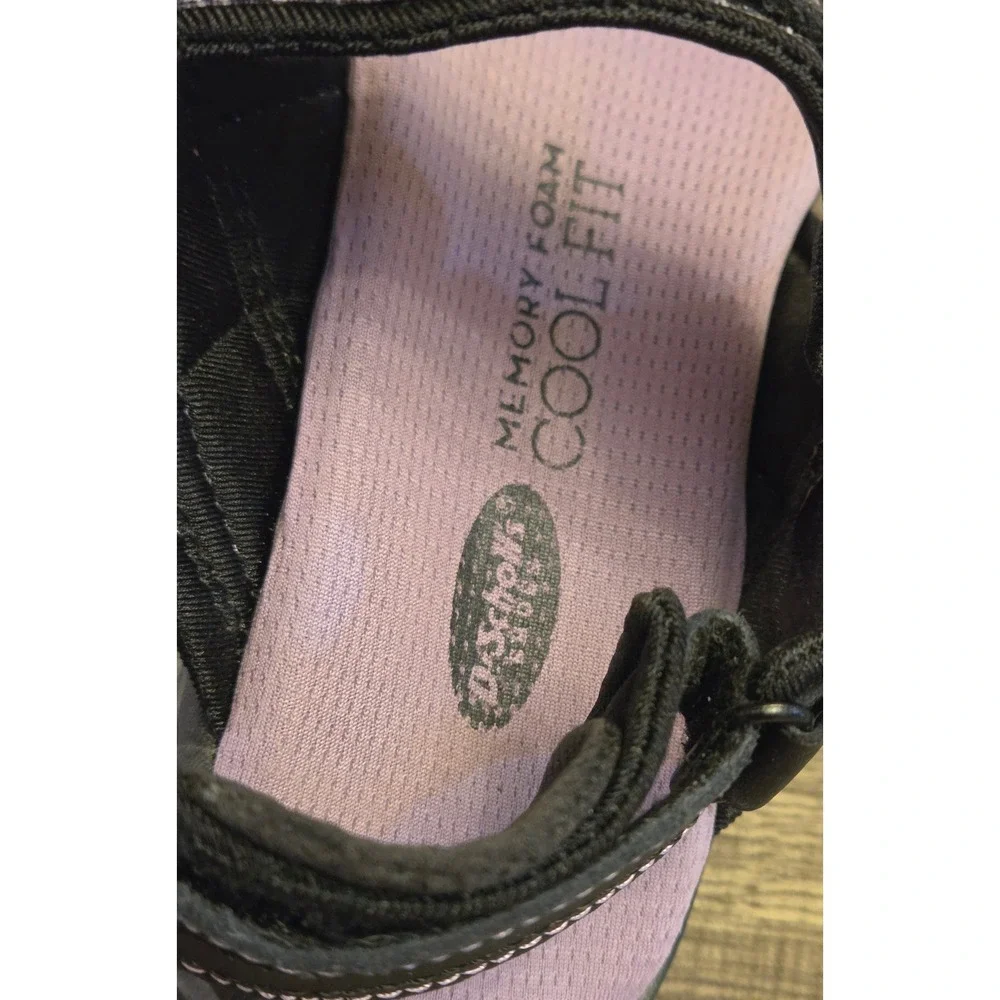 Dr Scholls Anna Sandals Womens Size 6.5‎ Black Purple Adjustable